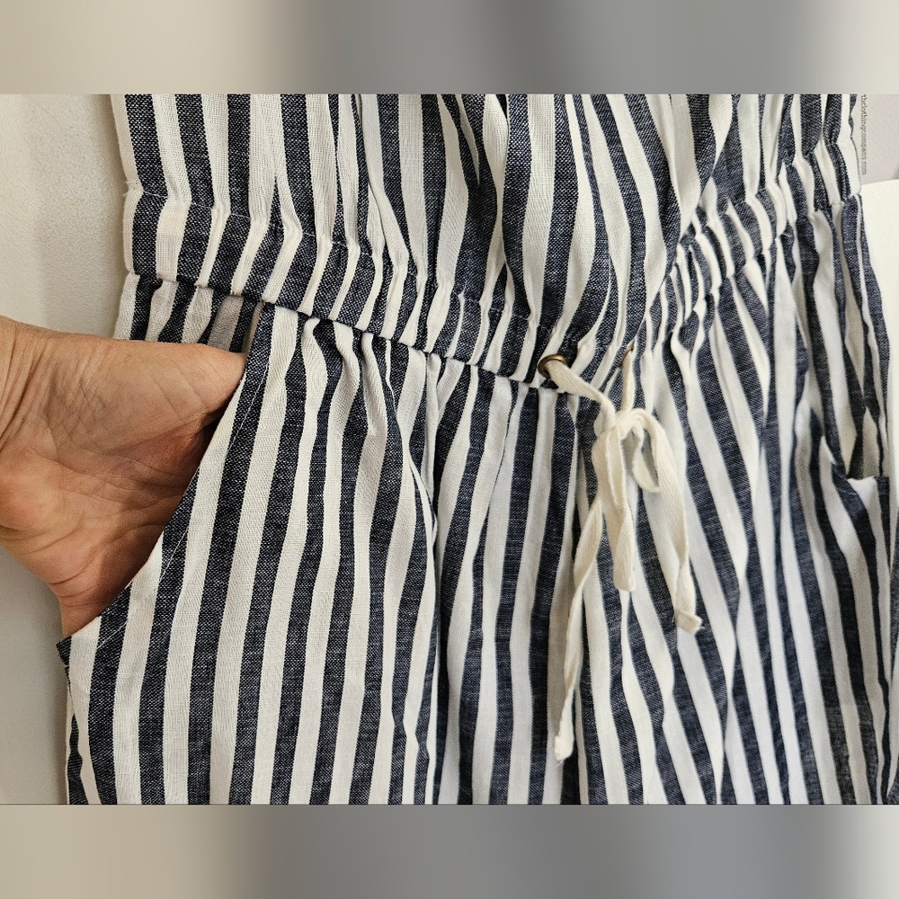 BNWT Striped Navy & White Sleeveless Pant-Suit - Picture 2 of 7